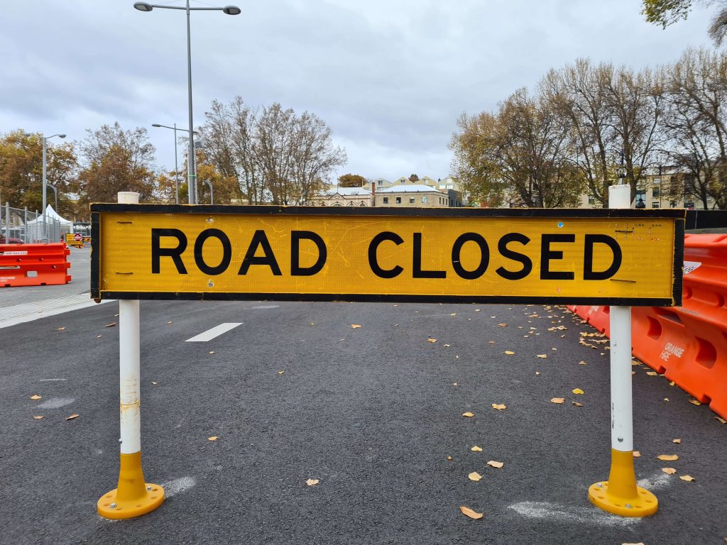 road closed sign